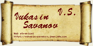 Vukašin Savanov vizit kartica